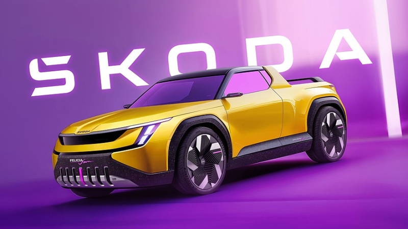 Новый Skoda Felicia Fun: прогулочный пикап с салоном в стиле ретрофутуризма