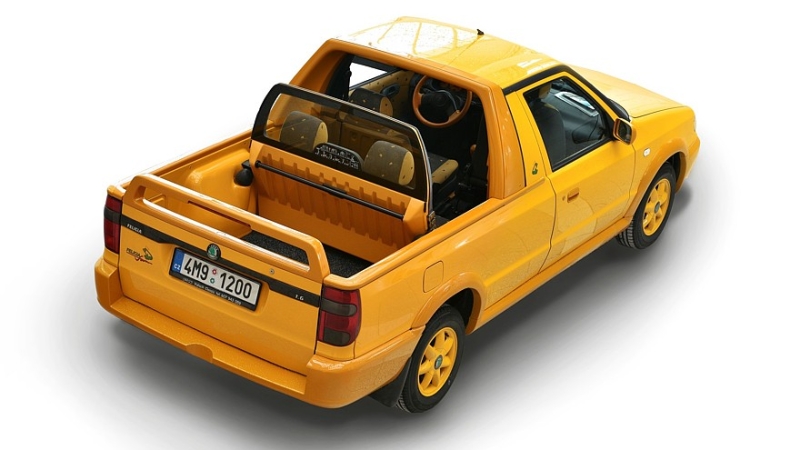 Новый Skoda Felicia Fun: прогулочный пикап с салоном в стиле ретрофутуризма
