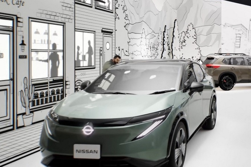 Обновлённый кроссовер Nissan Ariya показался на свежих кадрах